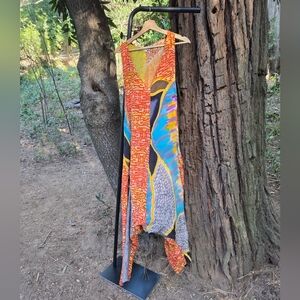 Kantha Bae Handmade Hippie Bohemian Festibal Colorful Abstract Jumpsuit